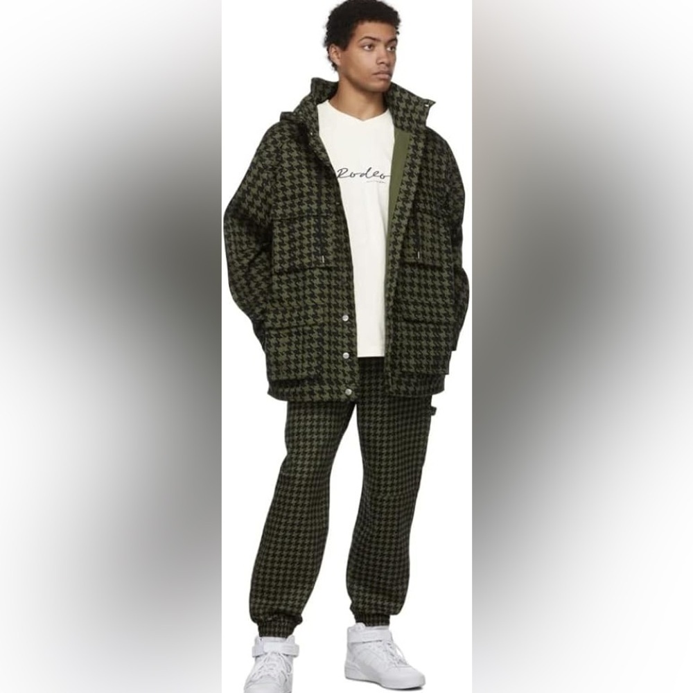 adidas X IVY PARK MEN’S TWILL HEAVYWEIGHT JACKET, WILD PINE/BLACK - Picture 7 of 8